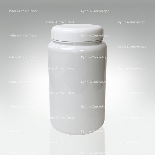 Банка 2 л (100) пластик белая с крышкой (Б-Б-2000) оптом и по оптовым ценам в Армавире
