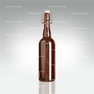 Бутылка «Бугельная» 0,750 л. (Коричневая) стеклянная с пробкой оптом и по оптовым ценам в Армавире