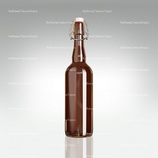 Бутылка «Бугельная» 0,750 л. (Коричневая) стеклянная с пробкой оптом и по оптовым ценам в Армавире