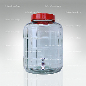Бутыль (банка) стеклянный GL-70/18 л с краником оптом и по оптовым ценам в Армавире