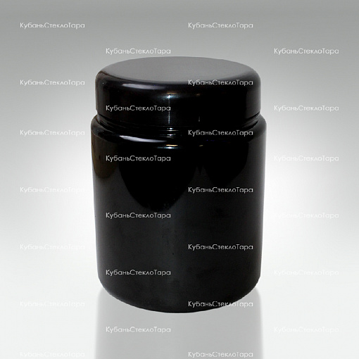 Банка 1 л (100) пластик черная с крышкой (Б-Ч-1000) оптом и по оптовым ценам в Армавире