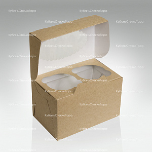 Упаковка для маффинов 100х160х100 мм (для 2 шт) оптом и по оптовым ценам в Армавире