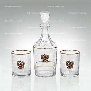 Набор подарочный Россия 3пр (графин Цезарь + 2 стакана 250мл) оптом и по оптовым ценам в Армавире