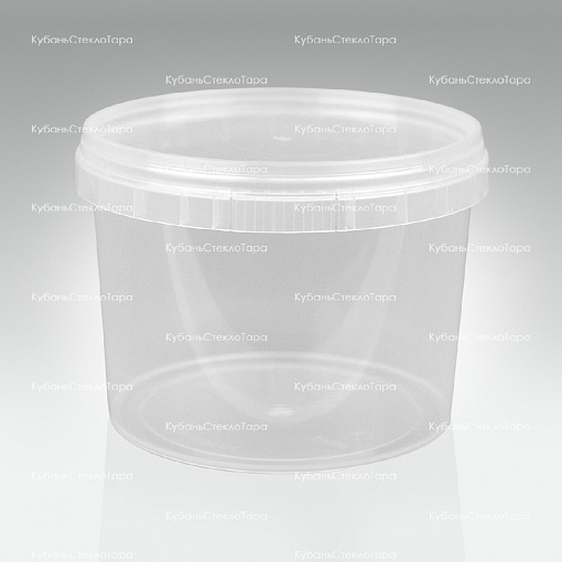 Ведро 0,55л прозрачное с крышкой пластик оптом и по оптовым ценам в Армавире