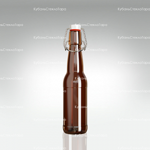 Бутылка «Бугельная» 0,330 л. (Коричневая) стеклянная с пробкой оптом и по оптовым ценам в Армавире