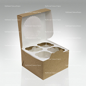 Упаковка для маффинов 160х160х100 мм (для 4 шт) оптом и по оптовым ценам в Армавире