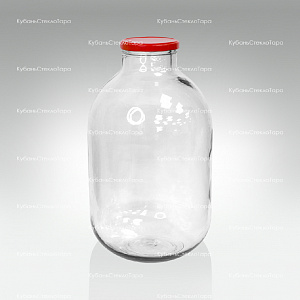 Бутыль 10 ТВИСТ (100) (прозрачный) стеклянный с крышкой оптом и по оптовым ценам в Армавире