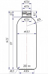Флакон 0,200 л пластик белый (Din 24/410)