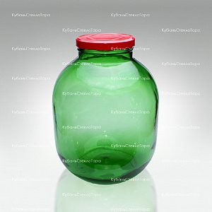 7,0 ТВИСТ (110) банка стеклянная с крышкой (зелёный) оптом и по оптовым ценам в Армавире