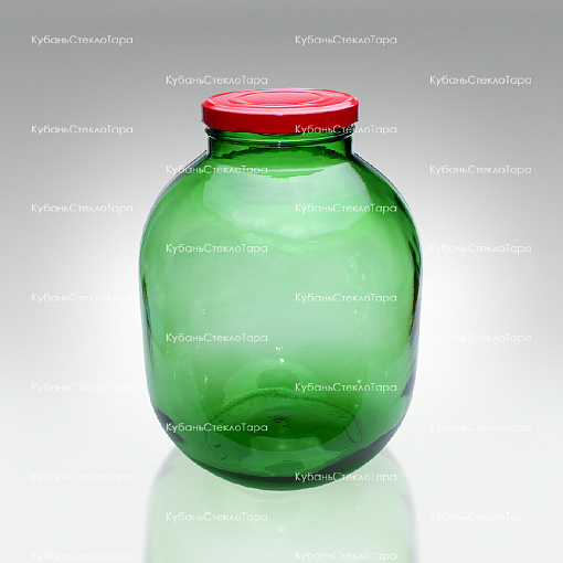 7,0 ТВИСТ (110) банка стеклянная с крышкой (зелёный) оптом и по оптовым ценам в Армавире